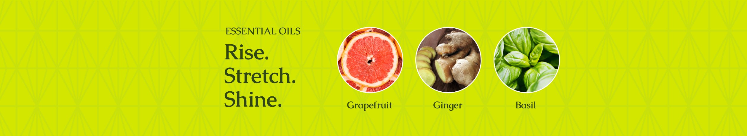Ginger Pomelo uses ingredients like Grapefruit, Ginger, and Basil and can be described as rise, shine, and stretch.