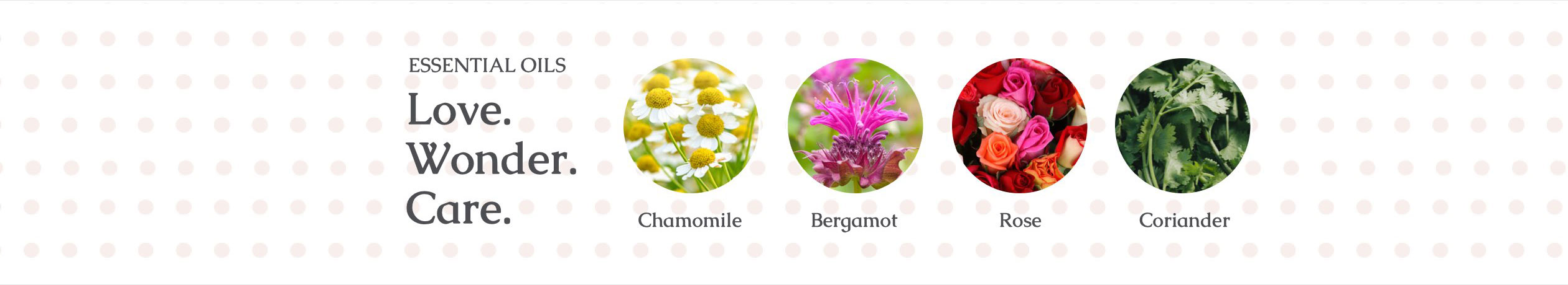 Sweet Pea uses ingredients like Chamomile, Bergamot, Rose, Coriander and can be described as love, wonder, and care.